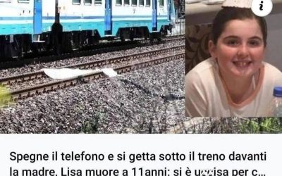 Spegne il telefono e si getta sotto il treno davanti la madre, Lisa perde la vita a 11 anni: aveva letto che.. (1 / 2)