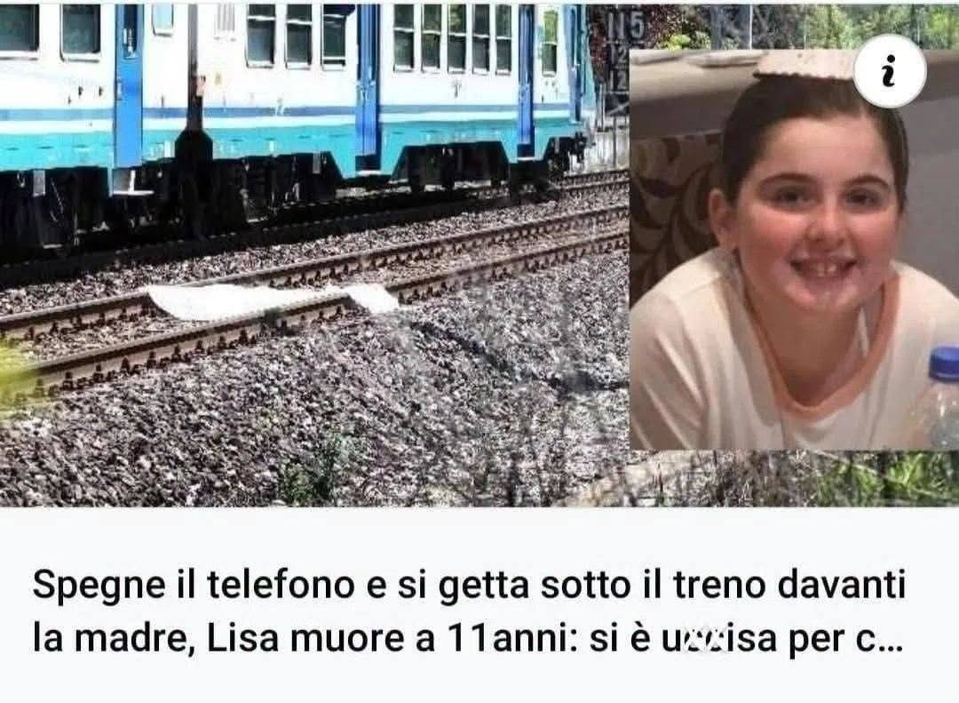 Spegne il telefono e si getta sotto il treno davanti la madre, Lisa perde la vita a 11 anni: aveva letto che.. (1 / 2)