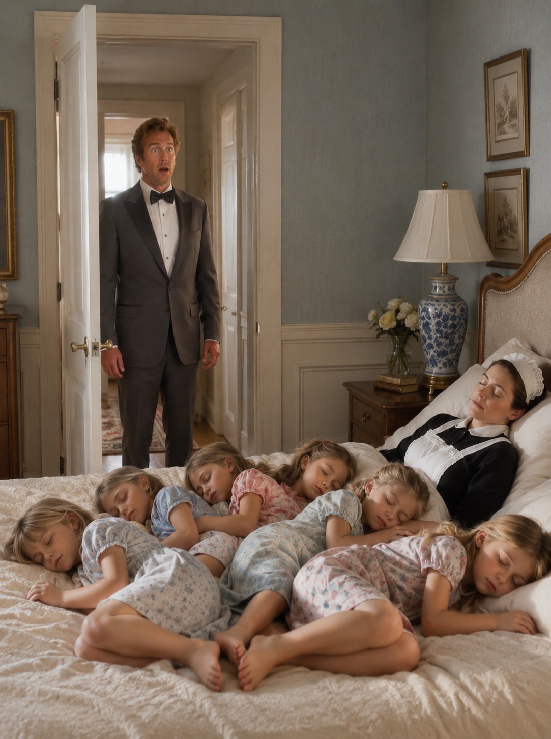Un milionario licenziò 37 tate in due settimane, finché una collaboratrice domestica non fece ciò che nessun altro era riuscito a fare per le sue sei figlie. In soli 14 giorni, trentasette tate erano fuggite dalla villa dei Whitaker, affacciata sulle colline di San Diego. Alcune se ne andarono in lacrime. Altre sbattendo la porta, urlando che nessun denaro valeva ciò che accadeva in quella casa. L’ultima tata barcollò oltre il cancello, con l’uniforme strappata, la vernice verde spalmata sui capelli e il terrore negli occhi. “Questo posto è un inferno”, urlò alla guardia giurata mentre i cancelli di ferro si aprivano. “Dite al signor Whitaker che ha bisogno di un esorcista, non di una tata.” Dalla finestra del suo ufficio al terzo piano, Jonathan Whitaker osservò il taxi allontanarsi lungo il viale alberato. Trentasei anni. Fondatore di un’azienda tecnologica del valore di oltre un miliardo di pesos. Si strofinò il viso non rasato e si voltò verso la foto incorniciata appesa al muro. Sua moglie Maribel sorrise, circondata dalle loro sei figlie. “Trentasette in due settimane”, mormorò. “Cosa dovrei fare adesso, amore mio? Non riesco a contattarle.” Il suo telefono vibrò. Steven, il suo assistente. “Signor Whitaker, l’ultima agenzia di tate ci ha messo nella lista nera. Dicono che la situazione è impossibile e potenzialmente pericolosa.” Jonathan chiuse gli occhi. “Quindi niente più tate professioniste.” “No, signore. Ma potremmo assumere una governante. Almeno qualcuno che pulisca mentre cerchiamo di risolvere il resto.” Jonathan guardò il giardino sottostante. Giocattoli rotti. Vestiti sparsi. Piante sradicate. “Fallo”, disse a bassa voce. “Chiunque sia disposto a entrare in questa casa.” Dall’altra parte della città, a National City, la venticinquenne Nora Delgado finiva di raccogliere i suoi capelli ricci in uno chignon disordinato. Figlia di immigrati, passava le giornate a pulire case e le notti a studiare psicologia infantile all’università. Alle 17:30 squillò il telefono. “Nora, abbiamo un posto urgente”, disse il responsabile dell’agenzia. “Una villa a San Diego. Pagano il doppio. Hanno bisogno di te oggi stesso.” Nora lanciò un’occhiata alle sue scarpe da ginnastica consumate, al suo zaino malconcio e all’avviso di pagamento della retta universitaria attaccato al frigorifero. “Mandatemi l’indirizzo”, rispose. “Arrivo tra due ore.” Non aveva idea che si stesse dirigendo verso una casa dove nessuno resisteva più di un giorno. La villa dei Whitaker sembrava perfetta dall’esterno. Tre piani. Finestre a tutta altezza. Una fontana in giardino. Una vista mozzafiato sulla città. Dentro, era il caos. Graffiti sui muri. Piatti sporchi ammucchiati. Giocattoli ovunque. La guardia giurata aprì il cancello con uno sguardo di compassione. “Che Dio la benedica, signorina”, mormorò. Jonathan la incontrò nel suo ufficio. Non assomigliava per niente al miliardario sicuro di sé che si vedeva sulle copertine delle riviste. Sembrava esausto. “La casa ha bisogno di una bella pulizia”, ​​disse con voce roca. “E le mie figlie stanno passando un brutto periodo. Ti pagherò il triplo, ma ho bisogno che tu inizi oggi stesso.” “Si tratta solo di pulizie, vero?” chiese Nora con cautela. “Non di babysitter.” “Solo pulizie”, rispose lui, non del tutto sincero. “La nostra tata se n’è andata all’improvviso.” Un forte schianto risuonò dal piano di sopra, seguito da risate. Nora alzò lo sguardo. “Le tue figlie?” Jonathan annuì. Orgoglio e sconfitta si mescolavano nella sua espressione. Le sei ragazze erano in piedi sulle scale come soldati che ispezionano il nemico. Hazel, dodici anni, era in prima fila con il mento alzato. Brooke, dieci anni, con ciocche di capelli mancanti. Ivy, nove anni, con gli occhi acuti e irrequieti. June, otto anni, con un leggero odore di urina. Le gemelle Cora e Mae, di sei anni, con un viso angelico e una calma inquietante. E la piccola Lena, di tre anni, che stringeva una bambola a cui mancava un braccio. “Ciao”, disse Nora dolcemente. “Sono Nora. Sono qui solo per pulire.” Silenzio. “Non sono una tata”, aggiunse con gentilezza. “Non dovete preoccuparvi.” Hazel si fece avanti. “Trentasette”, disse con un sorriso gelido. “Tu sei la numero trentotto. Vediamo quanto resisti.” Le gemelle ridacchiarono. Un suono che fece rabbrividire Nora. Riconobbe quello sguardo. Lo aveva visto riflesso nel suo stesso volto dopo aver perso la sorellina anni prima. “Allora comincerò dalla cucina”, rispose Nora con calma. La cucina era un disastro. Ma ciò che la fermò furono le foto sul frigorifero. Una donna con i capelli lunghi e un sorriso caloroso che teneva in braccio tutte e sei le bambine su una spiaggia. La stessa donna, più magra, distesa in un letto d’ospedale, con in braccio la piccola Lena. “Maribel”, lesse Nora dall’iscrizione. Le si strinse la gola. Ricordò la notte in cui le avevano detto che la sua sorellina era morta in un incendio nella stanza che condividevano. Sapeva cosa poteva significare il dolore. Aprì il frigorifero e trovò una lista scritta a mano e attaccata con del nastro adesivo. Cibi preferiti. Il nome di ogni bambino scritto con cura. Nora la fissò, comprendendo molto più di quanto chiunque si aspettasse. Continua nei commenti 👇