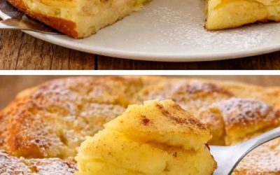 Con 2 mele, uova e un po’ di latte, è venuta fuori una torta di mele in padella cremosissima con solo 165 kcal: perfetta anche per la mia dieta 👉Ricetta nei commenti!