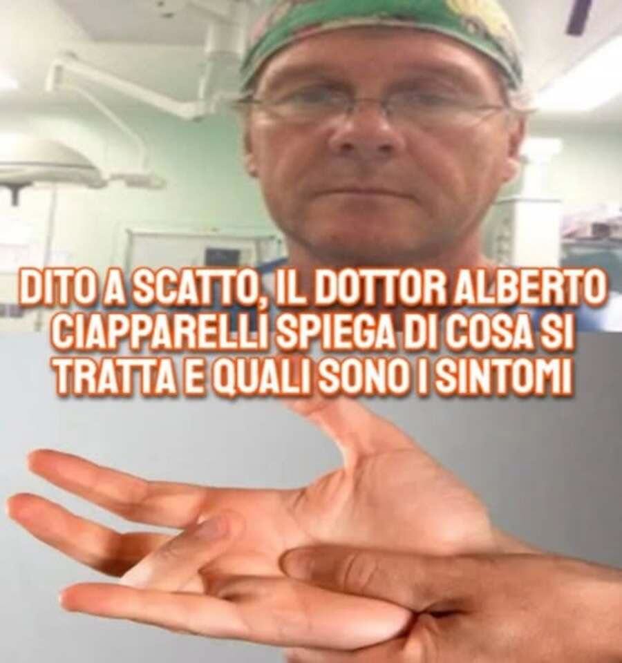 Dito a scatto, il dottor Alberto Ciapparelli spiega di cosa si tratta e quali sono i sintomi ⬇️⬇️