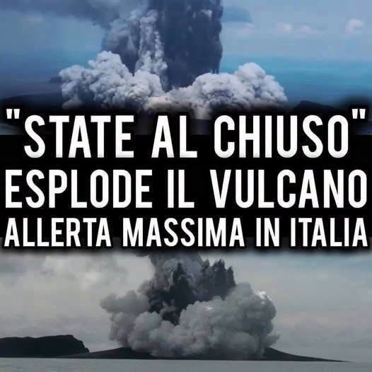 ⚠ Italia, eruzione vulcanica. Il comunicato: “Non…Altro…